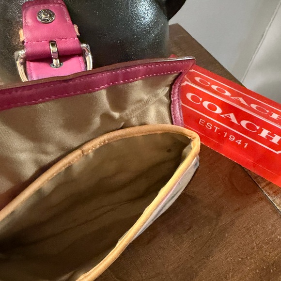 Coach SoHo Striped Wristlet